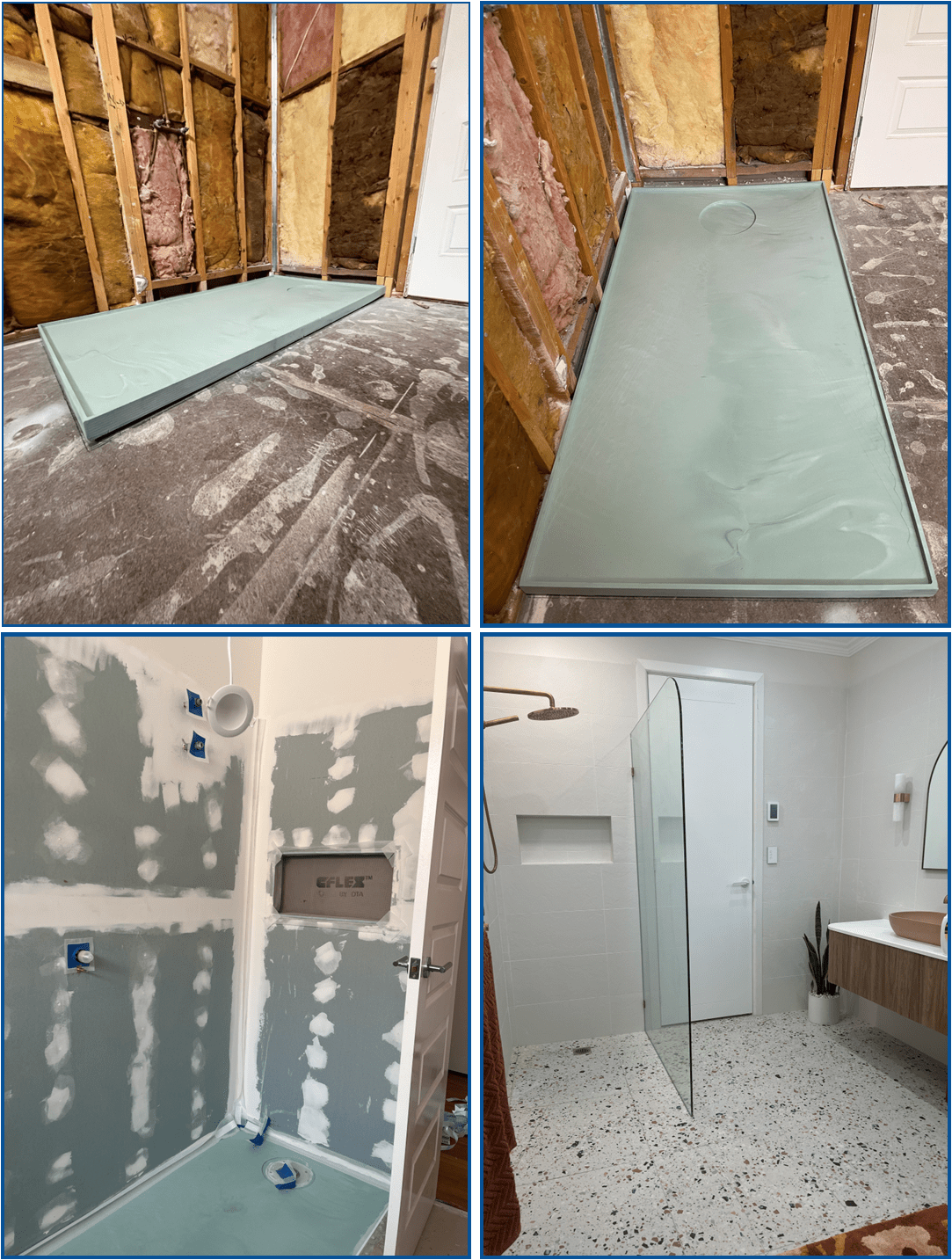 custom sized tile-over shower trays