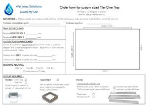 Custom Tile-Over Tray Order Form