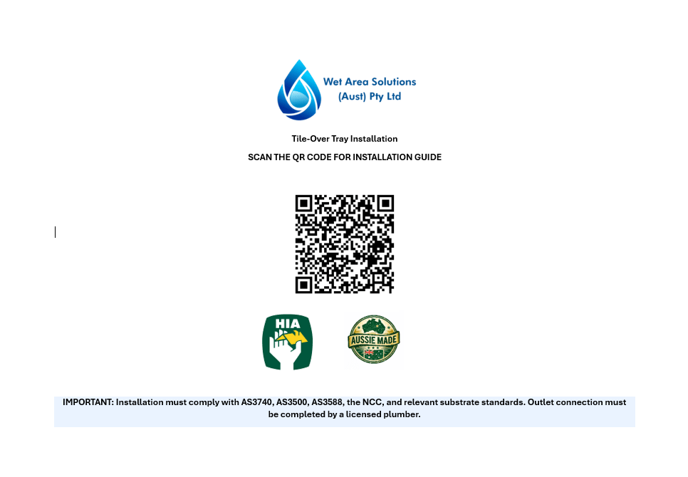 Tile-Over Tray Installation Guide